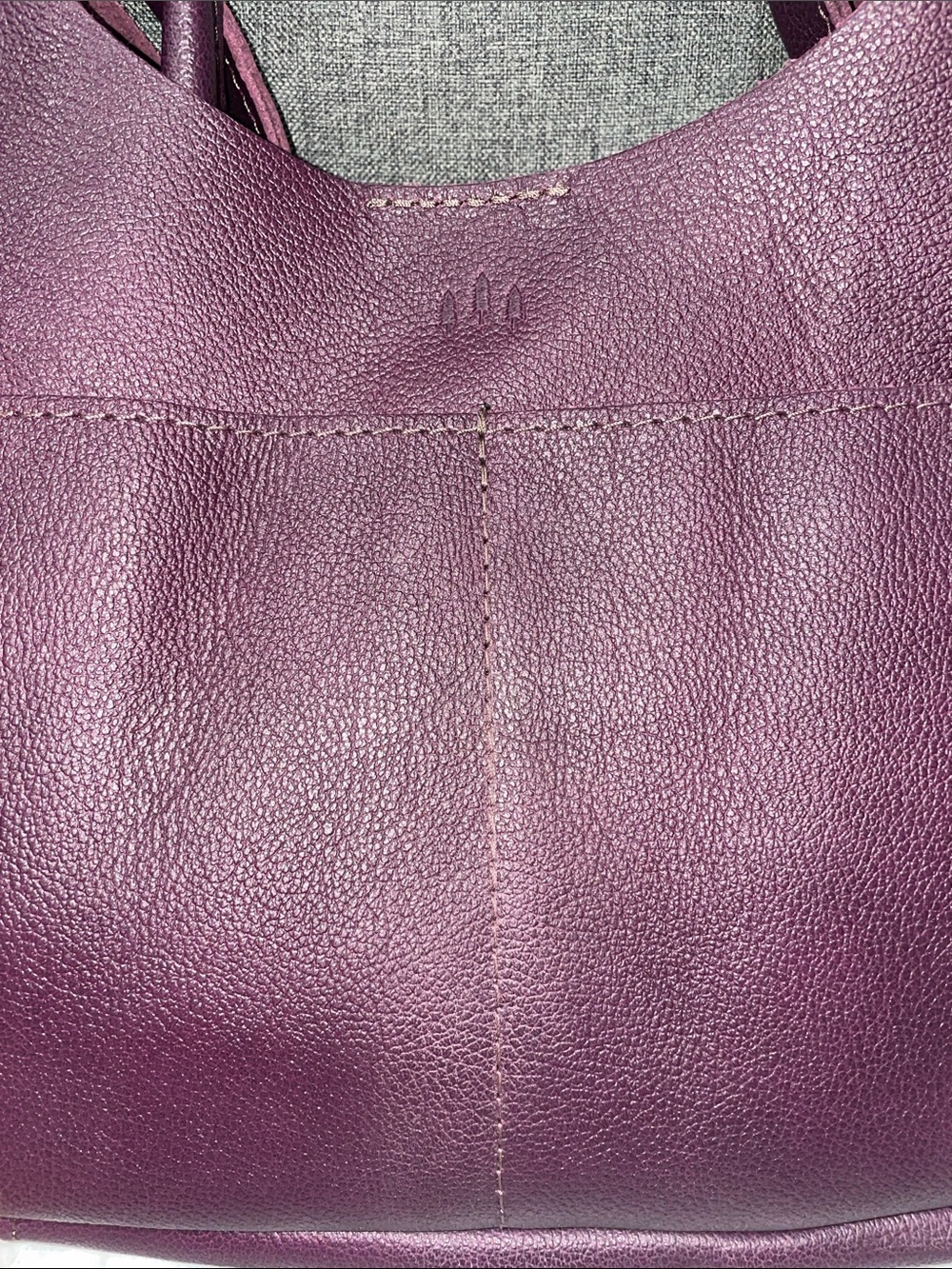 Portland Leather Plum Purple Shoulder Bag - Picture 3 of 14